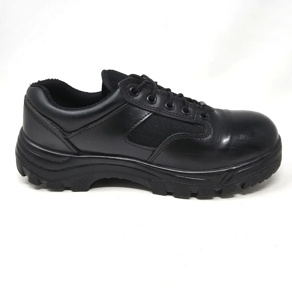 Work Zone Mens Size 6 Safety Toe Black‎ Leather Work Shoes N477 Lace Up
